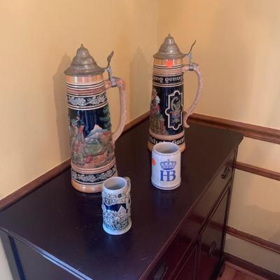 Large steins from Germany 