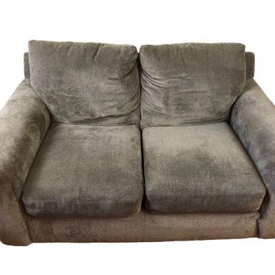 Gray Fabric Loveseat Sofa