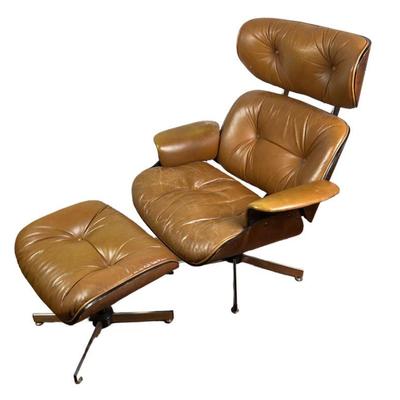 Eames Style Lounge Chair & Ottoman