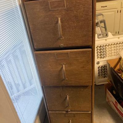 Vintage wooden file cabinet