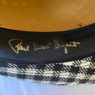 Paul “Bear” Bryant autographed fedora