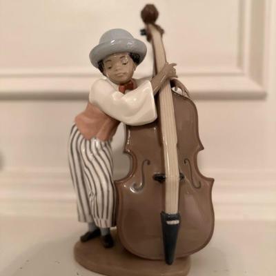 Retired Lladro "Contrabajo Jazz Bass" (With Original Box)