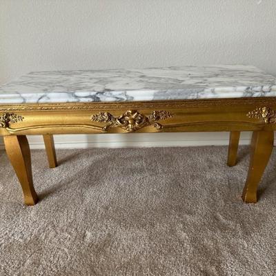 Marble top bench