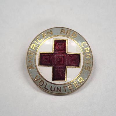 Vintage Red Cross Pin