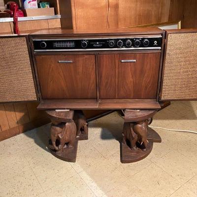 Vintage GE Stereophonic High Fidelity System (tuner and record player).  And it works!