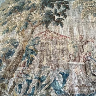 Antique Flemish Tapestry 10 x 9.6