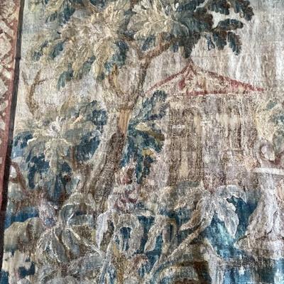 Antique Flemish Tapestry 10 x 9.6