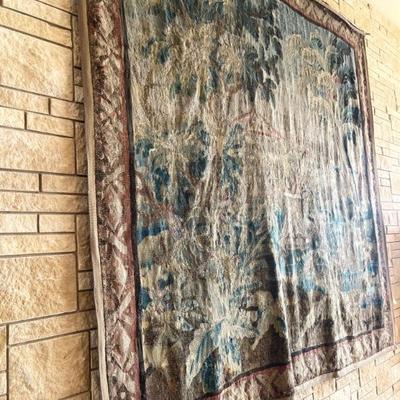 Antique Flemish Tapestry 10 x 9.6
