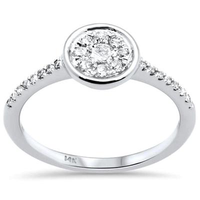 .33ct G SI 14K White Gold Bezel Settings Diamond Engagement Ring
$614...