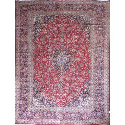 Hand-Knotted Vintage Rug 12'9