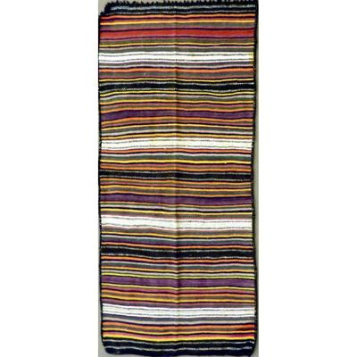 Hand-Knotted Sanandaj Vintage Kilim 7'0