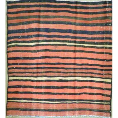 Hand-Knotted Sanandaj Vintage Kilim 4'10