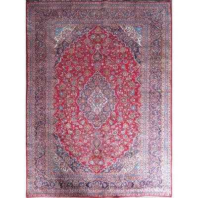 Hand-Knotted Vintage Rug 12'8