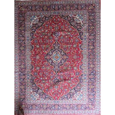 Hand-Knotted Vintage Rug 12'9