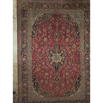 Hand-Knotted Vintage Rug 12'7