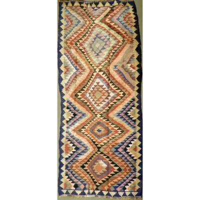 Hand-Knotted Sanandaj Vintage Kilim 11'9