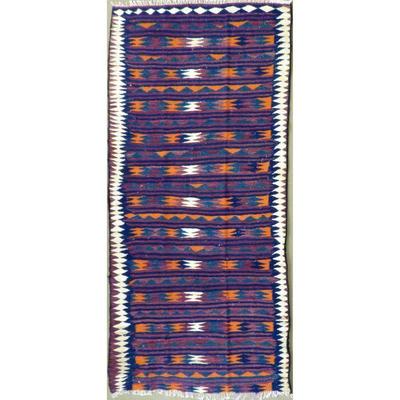 Hand-Knotted Sanandaj Vintage Kilim 8'9