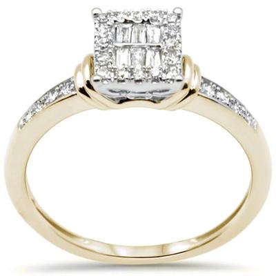 SPECIAL! .20ct G SI 14K Two Tone Gold Diamond Round & Baguette Ring Size 6.5
$478...