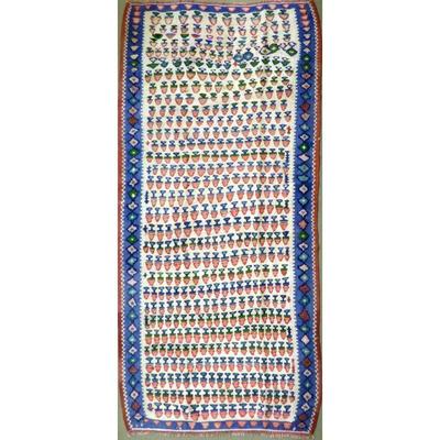 Hand-Knotted Sanandaj Vintage Kilim 8'4" X 4'2" $521
ABC Rugs Kilims Collection Authentic Hand-Knotted Sanandaj...