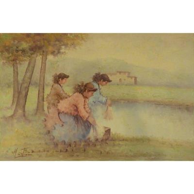 Painting Canvas Wall Art French Oil Painting MAbctilli Ready To Hang For Home Wall Art Decoration 50