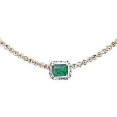 SPECIAL! 3.16ct G SI 14K Yellow Gold Diamond & Natural Green Emerald Gemstone Necklace
$4500...
