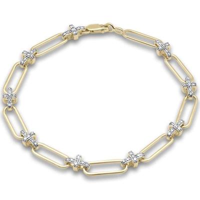 SPECIAL! .49ct G SI 14K Yellow Gold Diamond Forzatina Bracelet 7