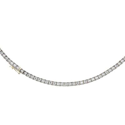 SPECIAL! 1.15ct G SI 10K Yellow Gold Diamond Illusion Necklace 18