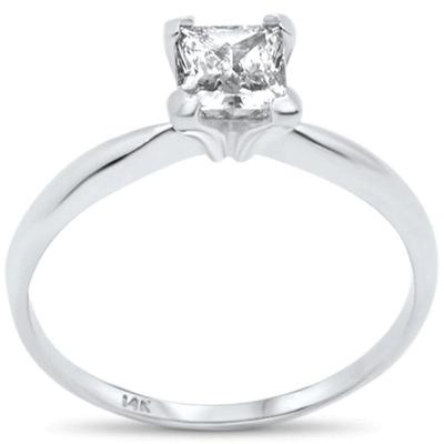 SPECIAL!.60ct G SI 14K White Gold Princess Cut Diamond Solitaire Ring Size 6.5
$1378...