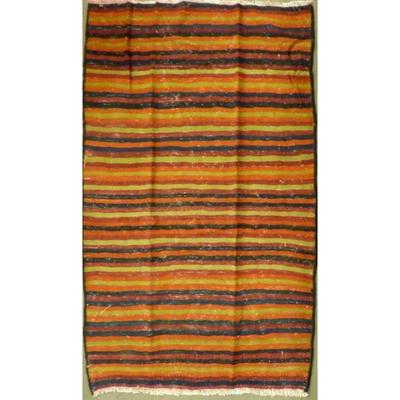 Hand-Knotted Sanandaj Vintage Kilim 6'6