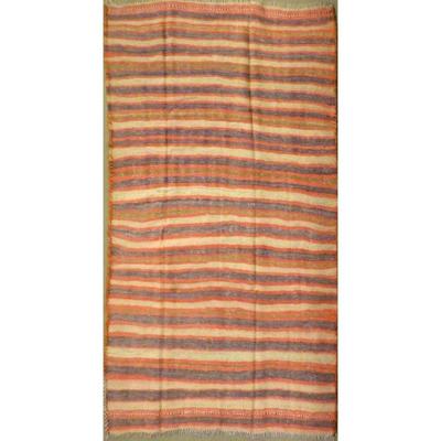 Hand-Knotted Sanandaj Vintage Kilim 6'8