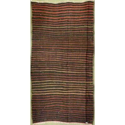 Hand-Knotted Sanandaj Vintage Kilim 9'0