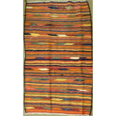 Hand-Knotted Sanandaj Vintage Kilim 7'6" X 3'4" $375
ABC Rugs Kilims Collection Authentic Hand-Knotted Sanandaj...