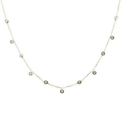 SPECIAL! .36ct G SI 14K Yellow Gold Diamond By The Yard Necklace 18