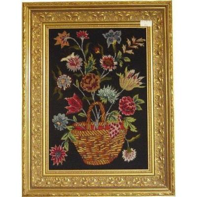 Framed Persian Rug Hand-Knotted Patterned Made With Wool And Cotton 50