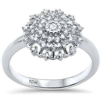 SPECIAL! .26ct G SI 10K White Gold Diamond Round Multi Row Ladies Ring Size 6.5
$438...
