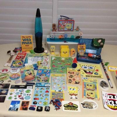 MCT036 Lava Lamp, Sponge Bob, Stickers, School Suppies, Containers & More!