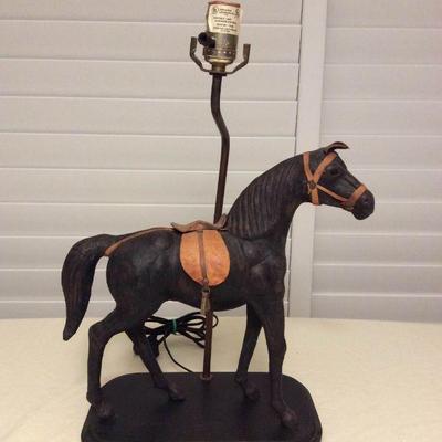 MCT016 Leather Horse Table Lamp
