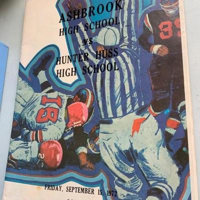 Did anyone play football for Hunter Huss or Ashbrook in 1972?