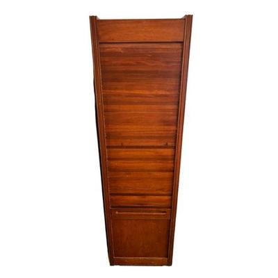 Midcentury Cedar Wardrobe With Tambour DoorÂ 
