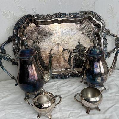 F.B. Rogers Silverplate Coffee Service Inc. Large Tray