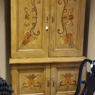 antique painted cabinet 