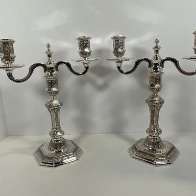 Cristofle Duperier Silver Candleabra