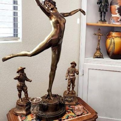 Bronze Figures, Signed Paul Phillipe French Bronze Listed Artist