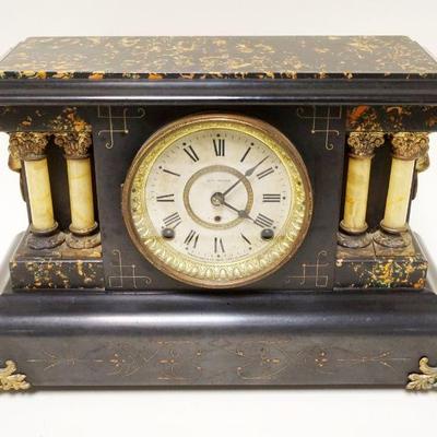 1151	SETH THOMAS VICTORIAN MANTLE CLOCK, APPROXIMATELY 7 IN X 18 IN X 11 IN HIGH
