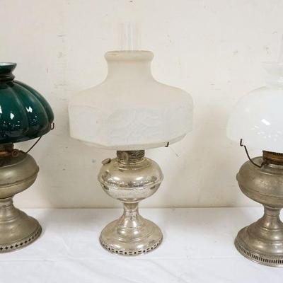 1160	LOT OF 3 NICKLE PLATED RAYO LAMPS
