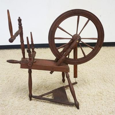 1063	ANTIQUE SPINNING WHEEL, APPROXIMATELY 37 IN HIGH
