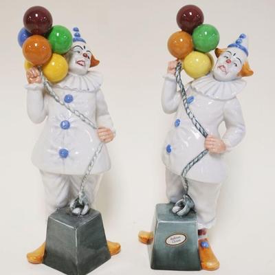 1140	PAIR OF ROYAL DOULTON *BALLOON CLOWN* FIGURES, APPROXIMATELY 10 1/4 IN HIGH
