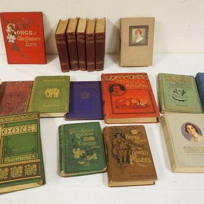 1102	GROUP OF ASSORTED ANTIQUE BOOKS
