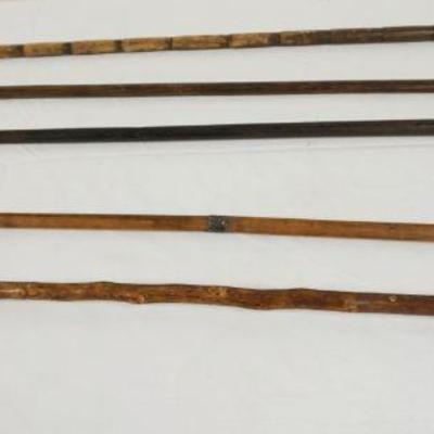 1172	GROUP OF 5 ANTIQUE CANES W/DOGS HEAD
