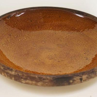 1010	ANTIQUE BROWN GLAZED PIE PLATE, APPROXIMATELY 10 IN
